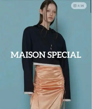 MAISON SPECIAL 후드 테일러드 탑 네이비