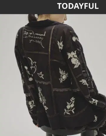 TODAYFUL 자수 패치워크 셔츠
