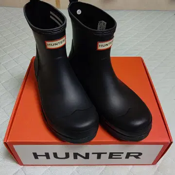 HUNTER 블랙 숏부츠 UK 8