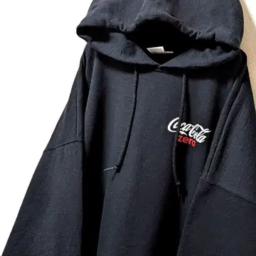 저지 코카콜라 제로 로고 후드 맨투맨 블랙 3XL 구제 의류
