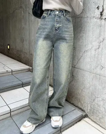 INGNI 오로라 큐빅 데님 팬츠