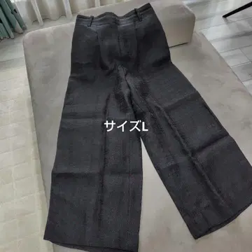 샵 채널 린넨 100% 와이드 팬츠