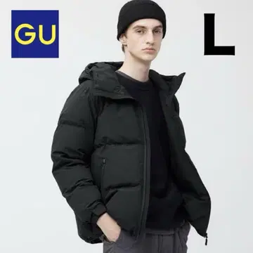 [고품질] GU 히트 패딩 블루종 블랙 L 사이즈
