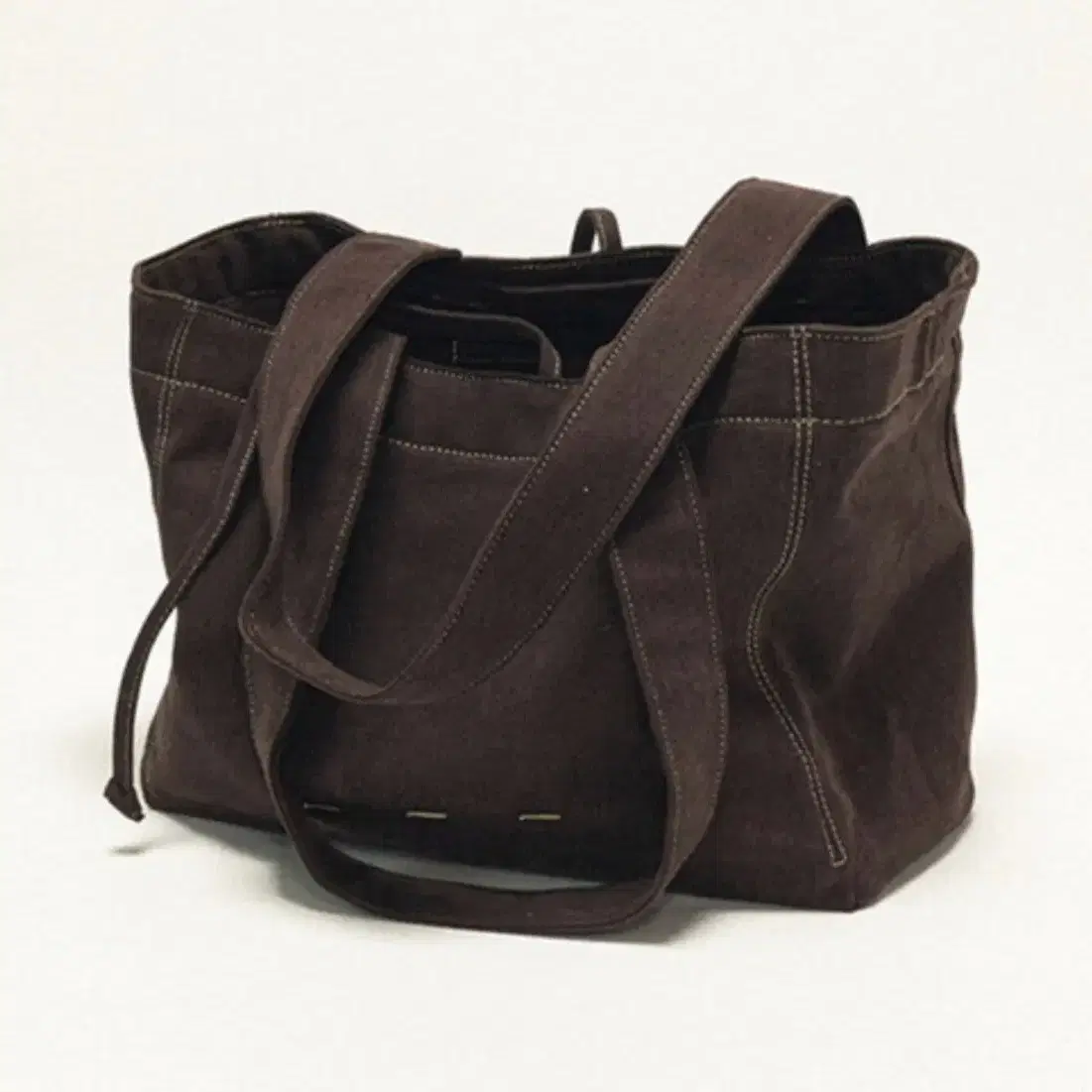 【韓国大人気】【Tu Et Toi】【Vintage Reversible Canvas Bag】 Tu et Toi Vintage Canvas Bag (Reversible) - Brown #투에투아