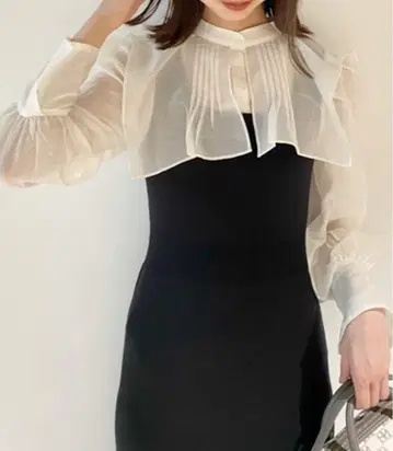 프릴 장식 포멀 원피스