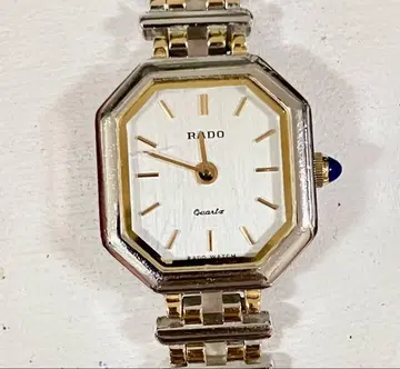 작동품 RADO 라도 콤비 QZ 실버 다이얼 여성용 손목시계