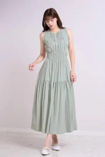 Viera Pintuck Tiered Dress M herlipto