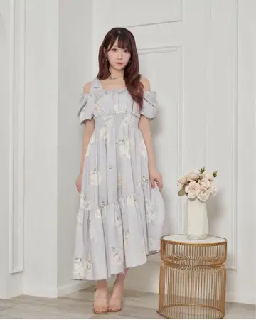 로제뮤즈 2way sleeve floral dress 원피스