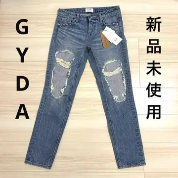 [택 포함 미사용 새상품] GYDA 데미지 데님 팬츠