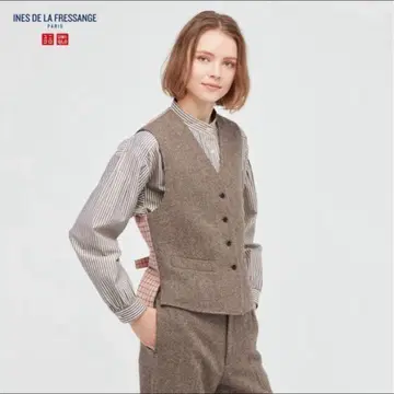 UNIQLO x INES DE LA FRESSANGE 베스트 XL 헤링본