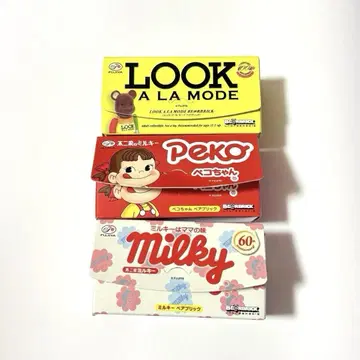 후지야 페코짱 밀키 LOOK 베어브릭 3체 세트