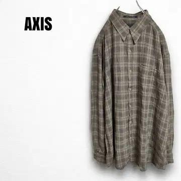 mt52125 AXIS 레이온 플란넬 셔츠 체크 셔츠 긴팔 패턴 셔츠