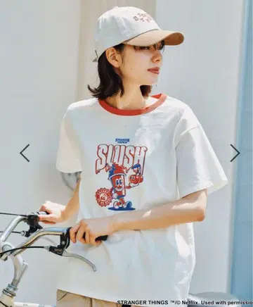 니코앤드 [STRANGER THINGS] 콜라보 SCOOP 링거 티셔츠