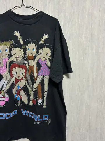 1998년 제작 블랙 티셔츠 HOOP WORLD 베티짱
