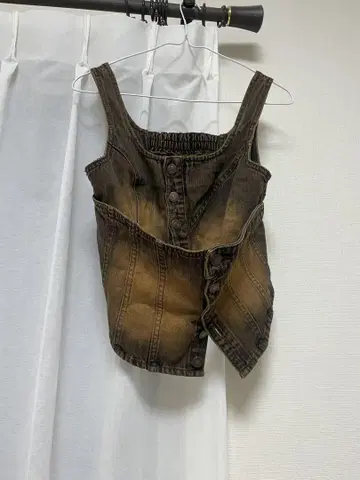 다크 브라운 데님 뷔스티에