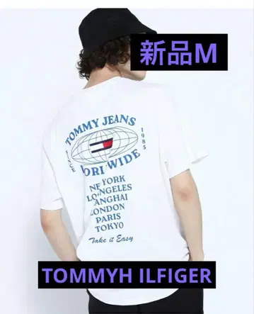 타미힐피거 새상품 티셔츠 M 화이트/블랙 2장 세트로 판매