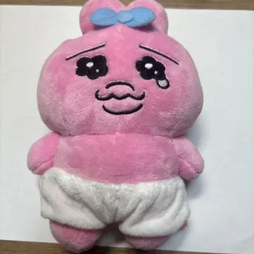 핑크색 눈물을 흘리는 봉제 인형