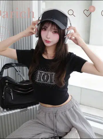 Darich 다리치 샤이니 DD 로고 컴팩트 티셔츠 BLK 블랙