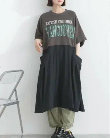 SALE Lupilien 도킹 와이드 원피스 블랙