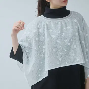나카가와 마사시치 상점 천 판초 비이도로 크러쉬 화이트