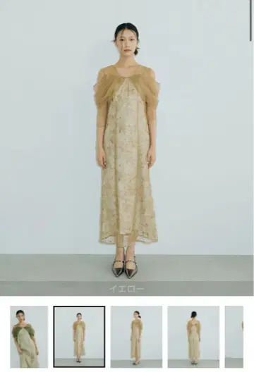 ANDRESD tulle drape spangle dress