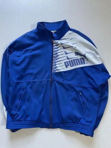 푸마 90s 트랙 자켓 블루 L 사이즈 빅 실루엣