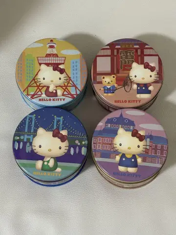 헬로키티 HELLO KITTY 캔 케이스 4개