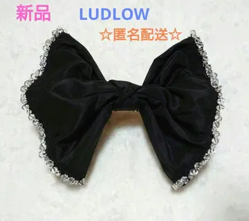 새상품 [LUDLOW] 스와로브스키 리본 헤어핀 블랙