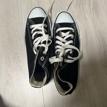 컨버스 블랙 하이컷 스니커즈 25cm