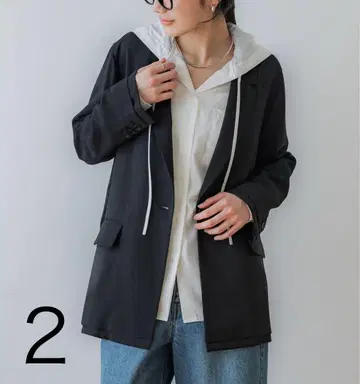 새상품 크루레 crewre 레이어드 시어 자켓 블랙 2