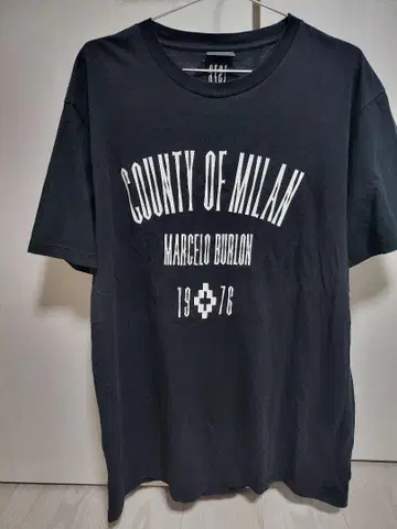 MARCELO BURLON 화이트 로고 티셔츠 M