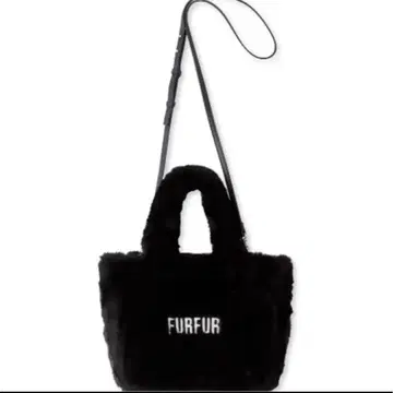 FURFUR 퍼 핸드백 블랙