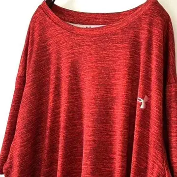 언더아머 UNDER ARMOUR 로고 티셔츠 XL 레드 빨간색 구제 의류
