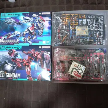 HG 1/144 지크 액스, 빨간색 건담, 액션 베이스 7 세트