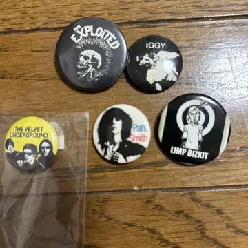 배지 세트 The Exploited Iggy Patti Smith