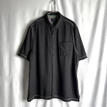 90s Nat Nast 실크 셔츠 L 블랙 검정 박스
