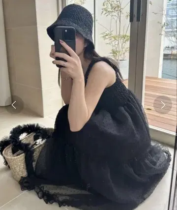 SNIDEL 볼륨 티어드 원피스