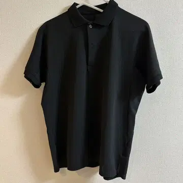 데상트 블랙 피케 셔츠