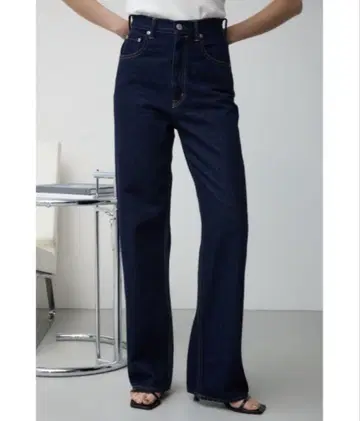 AZUL BY MOUSSY 하이 웨스트 와이드 데님 S 사이즈