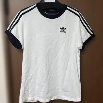 adidas 스트라이프 반팔 티셔츠 화이트