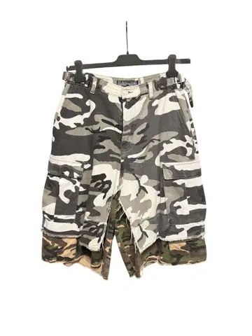project gr LAYERED CARGO SHORTS CAMO