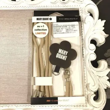 MARY QUANT 데이지 택 롱 스트랩 베이지 스마트폰 숄더
