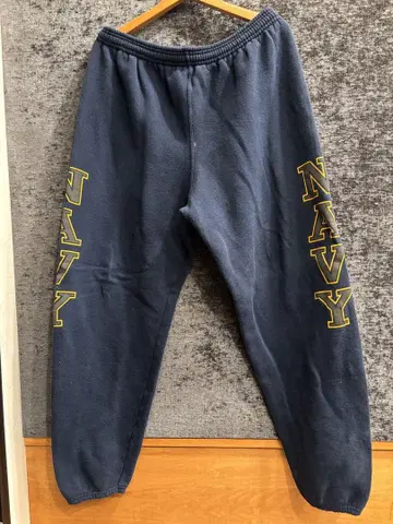 네이비 스웨트 팬츠 Navy 로고