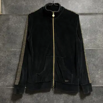 EMPORIO ARMANI EA7 벨로아 원단 트랙 재킷 구제 의류
