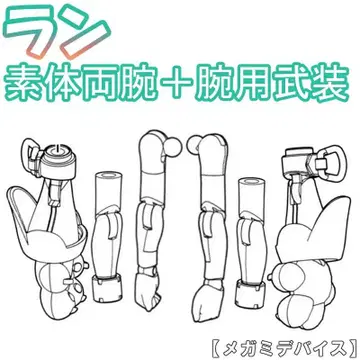 미조립 소체 양팔+팔용 무장 런 PUNI MOFU 메가미 디바이스 3
