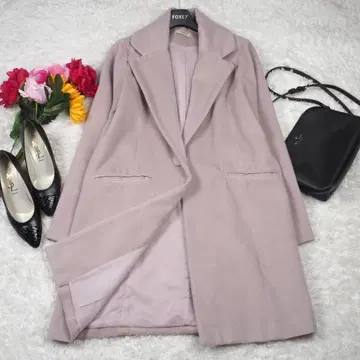 Y7823*티티앤코 A라인 롱 코트 핑크