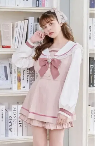 LIZLISA 긴팔 세일러 카라 셋업