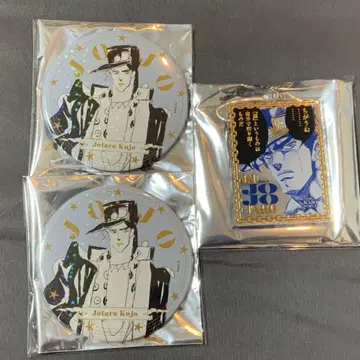 죠죠 월드 홀로그램 캔뱃지 아크릴 키링 쿠죠 죠타로 세트