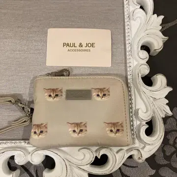 PAUL & JOE 카드 키 코인 케이스 지갑 베이지