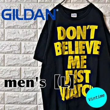 AH193 [ GILDAN ] 프린트 티셔츠 [ 남성용 L ] 블랙